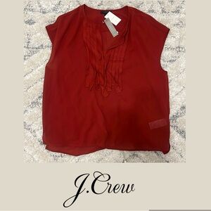 NWT J Crew ruffled top size 12